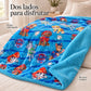 Frazada reversible piel de oveja, diseño Paw Patrol, vista de frente y reverso