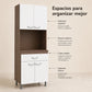 Gabinete de cocina en Chocolate y Blanco: espacios de organización
