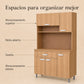 Espacios de organización del gabinete de cocina grande en Madera Beige