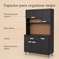 Espacios de organización del gabinete de cocina grande en negro