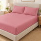Forro ajustable liso con 2 sobrefundas bordadas, color Rosa Viejo – vista en ángulo