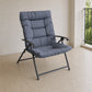 Silla reclinable plegable acolchada en color Gris, vista individual
