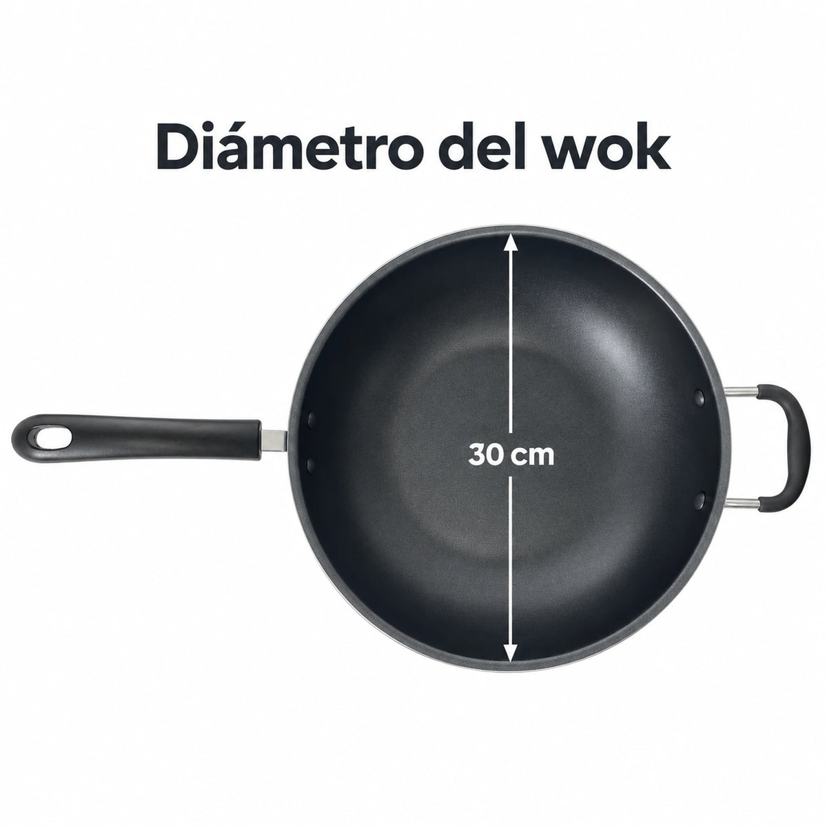 Wok Alsasa Línea Extra de 30 cm de diámetro