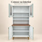 Alacena de Cocina Bertolini 2x1, interior con puertas abiertas y repisas superiores e inferiores