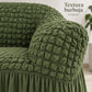 Set de cobertores Versalles color Verde Oliva, detalle de la textura burbuja