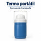 Termo portátil Coleman azul con asa de transporte