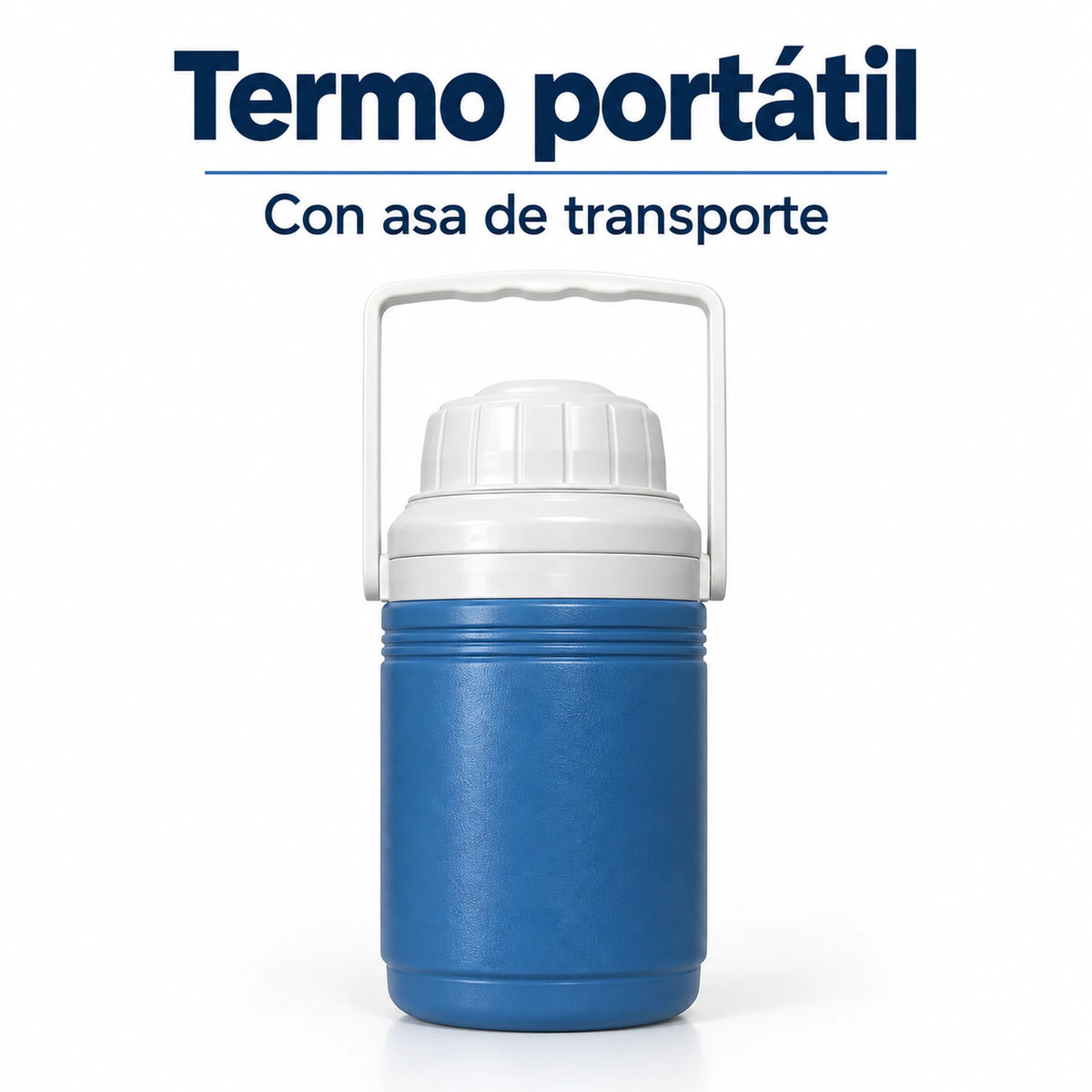 Termo portátil Coleman azul con asa de transporte