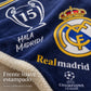 Frazada reversible piel de oveja, diseño Real Madrid, textura del lado con estampado