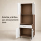 Gabinete de cocina en Chocolate y Blanco: interior de almacenamiento