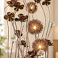 Lámpara de piso LED floral, diseño Floral Bronce – detalle de las flores