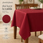 Caída del mantel Scarlett Classics color rojo sobre la mesa