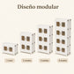 Configuraciones del organizador modular de plástico armado con 1 a 4 niveles