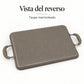 Reverso y base de la plancha doble ROCA en color Taupe Marmoleado
