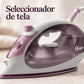 Plancha de vapor compacta rosada – selector de tela