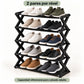Zapatera de 5 niveles color negro – capacidad: 2 pares de calzado adulto por nivel