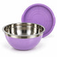 Bowl Lotus individual color morado con su tapa de silicona