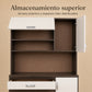 Almacenamiento superior del gabinete de cocina grande en Chocolate y Blanco