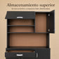 Almacenamiento superior del gabinete de cocina grande en negro