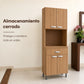 Gabinete de cocina en Madera Beige con puertas para almacenamiento cerrado