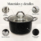 Materiales y detalles de construcción de la batería de cocina Epicure Granite