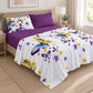 Juego de sábanas 4 piezas estampado morado con mariposas – capas del juego de sábanas