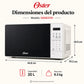 Guía de medidas y dimensiones del microondas Oster OGGE3701