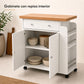 Gabinete interior del carrito auxiliar de cocina Blanco / Roble