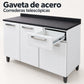 Gabinete de cocina de acero 105 cm – gaveta de acero con correderas telescópicas