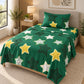 Juego de sábanas semimatrimonial 1.20 m, diseño Estrellas Verde Esmeralda – ambientado en habitación