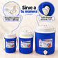 Set de 3 termos para líquidos color azul – boquillas y grifo para servir
