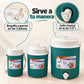 Set de 3 termos para líquidos color turquesa – boquillas y grifo para servir