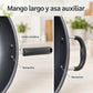 Mango largo y asa auxiliar remachados del wok Alsasa