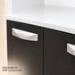 Alacena de cocina 7 puertas y 1 gaveta color Negro/Blanco – detalle del acabado en MDF comprimido
