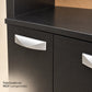 Alacena de cocina 7 puertas y 1 gaveta color Negro/Wengué – detalle del acabado en MDF comprimido