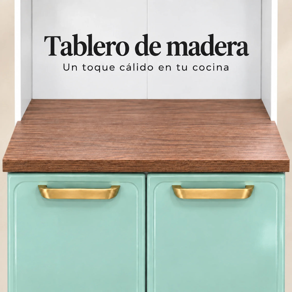 Alacena de Cocina Bertolini 2x1, detalle del tablero de madera