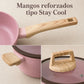 Mangos tipo Stay Cool de la batería de cocina Rosa