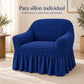 Set de cobertores Versalles color Azul Rey, cobertor de sillón individual