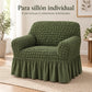 Set de cobertores Versalles color Verde Oliva, cobertor de sillón individual