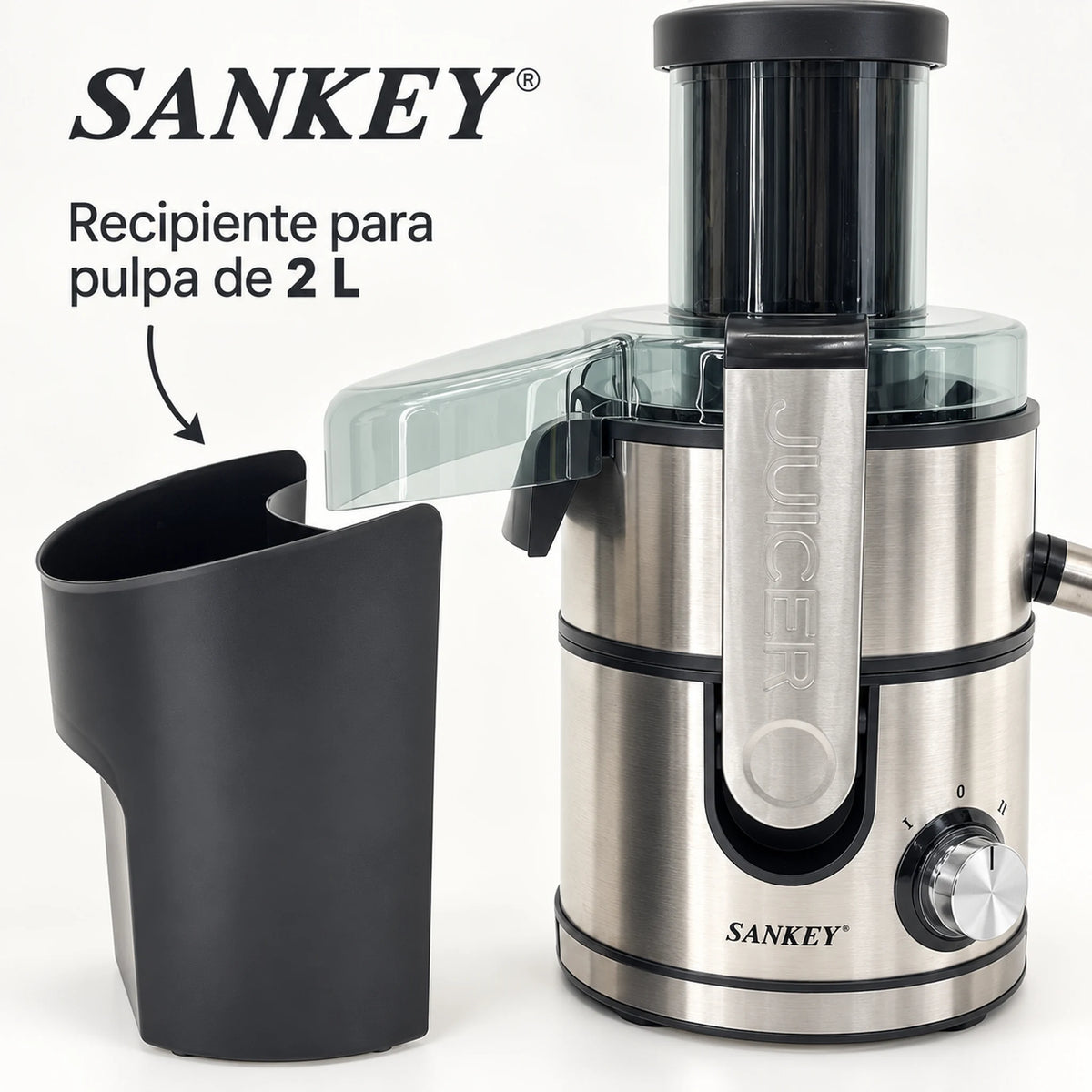 Recipiente para pulpa de 2 L del extractor de jugos Sankey