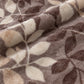 Frazada estampada afelpada 200 x 240 cm, diseño Hojas Café – textura afelpada