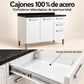 Gabinete de cocina de acero 120 cm – cajones 100% de acero con correderas telescópicas