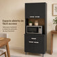 Gabinete de cocina en Negro con nicho para microondas