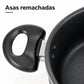 Detalle del asa remachada de la olla antiadherente Alsasa