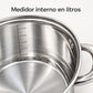 Medidor interno en litros de la olla de acero inoxidable Epicure