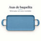Asas de bakelita reforzadas con acero inoxidable de la plancha ROCA Celeste Marmoleado