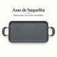 Asas de bakelita reforzadas con acero inoxidable de la plancha ROCA Gris Oscuro Marmoleado