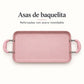 Asas de bakelita reforzadas con acero inoxidable de la plancha ROCA Rosa Marmoleado