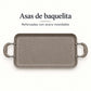 Asas de bakelita reforzadas con acero inoxidable de la plancha ROCA Taupe Marmoleado