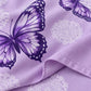 Juego de sábanas semimatrimonial 1.20 m, diseño Mariposas Lila – detalle de la tela