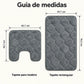 Set de 2 Tapetes de Baño Memory Foam Galesville – Antideslizantes para Ducha e Inodoro
